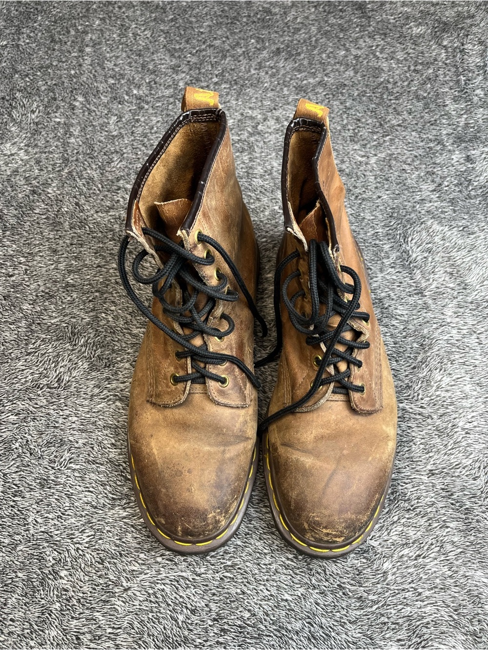 Vintage Dr. Martens Made in England Brown Leather 8-Eye Boots UK 10 US 11